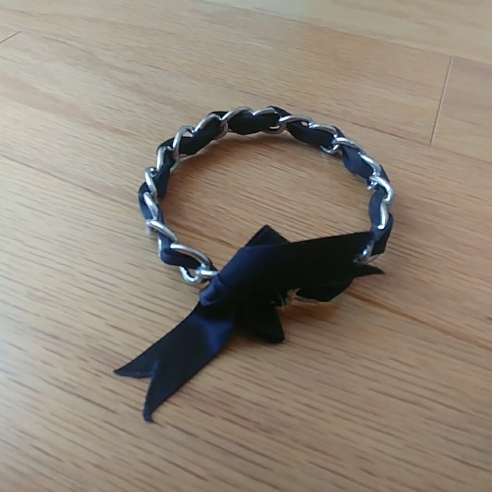 Black and silver bangle